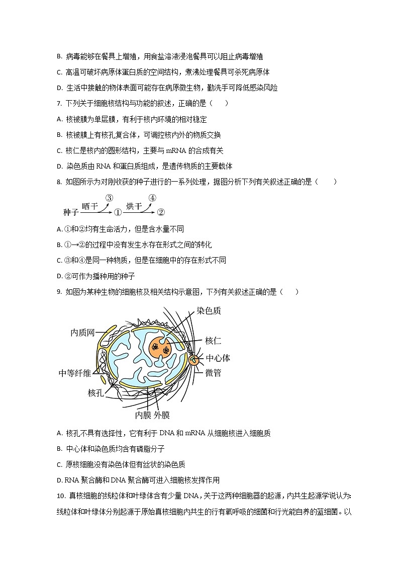 山东省济南外国语学校2022-2023学年高一上学期12月月考生物试题第2页
