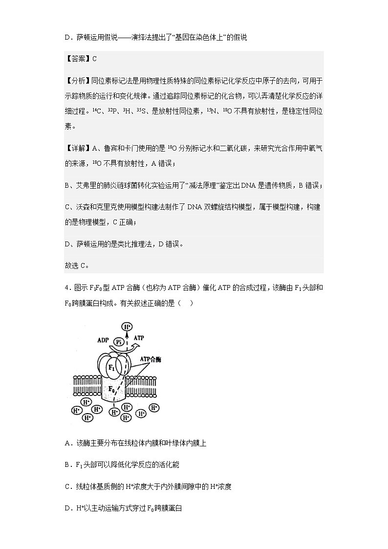 2022-2023学年江苏省苏北四市高三上学期期中抽测生物试题含解析03