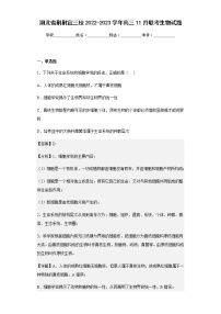 2022-2023学年湖北省荆荆宜三校高三11月联考生物试题含解析