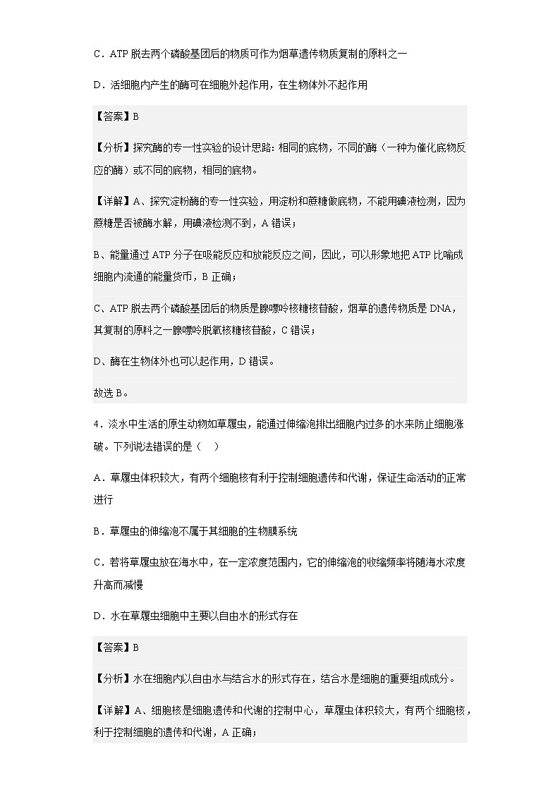 2022-2023学年湖南长沙市宁乡一中高三上学期11月质量检测生物试题含解析第3页
