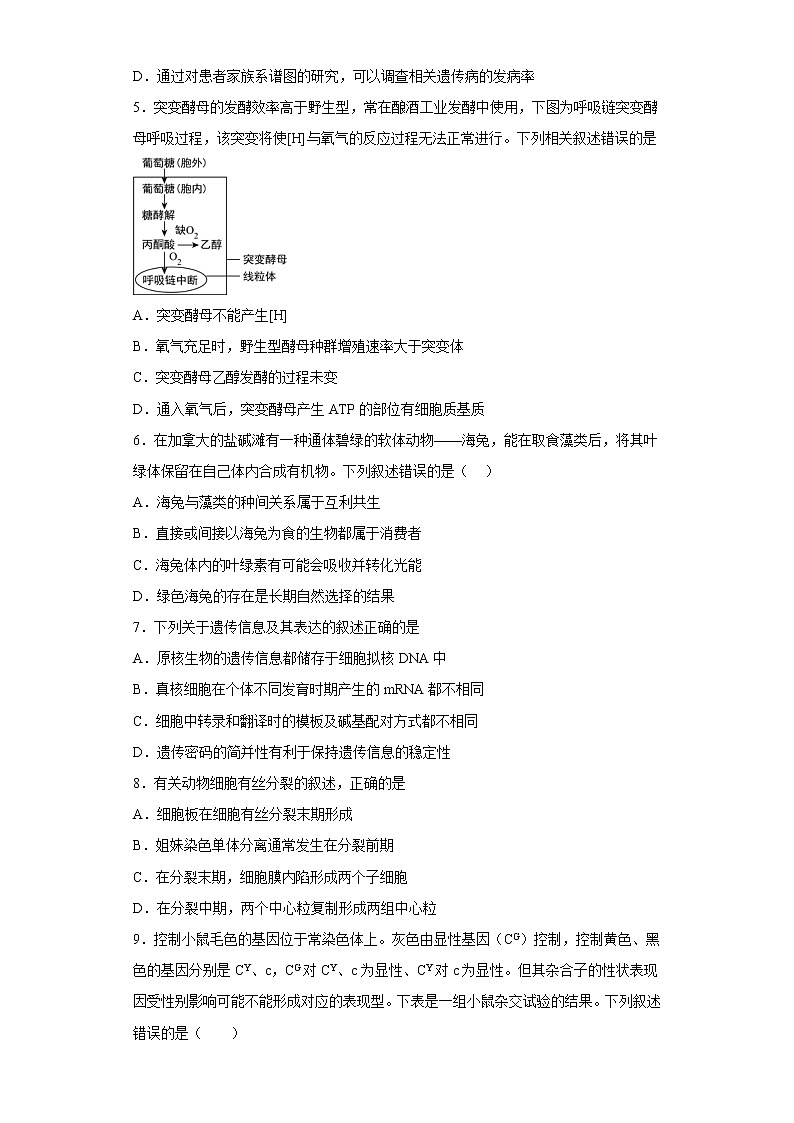 湖南省株洲市第二中学2022-2023学年高三生物上学期12月月考试题（B）（Word版附答案）第2页