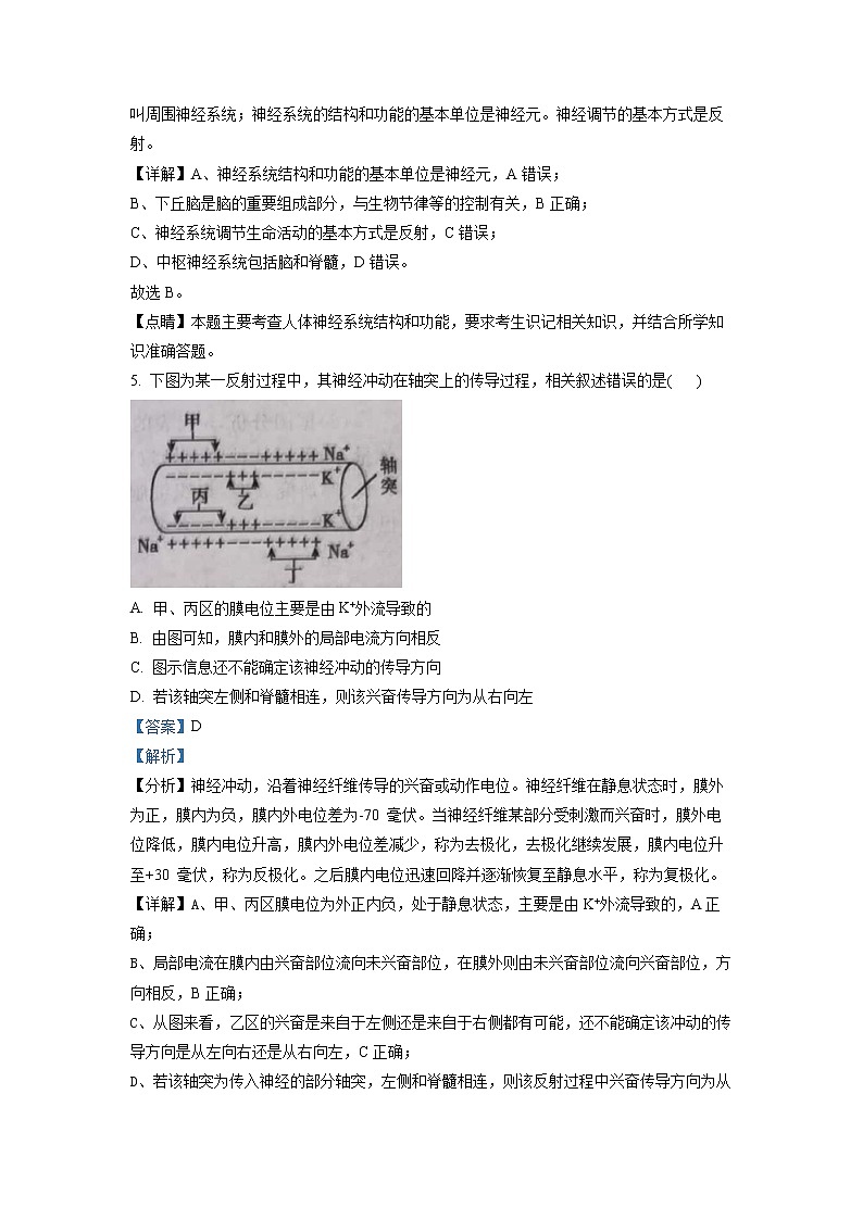 安徽省合肥市第六中学、第八中学、168中学等校2021-2022学年高二生物上学期期末试题（Word版附解析）03