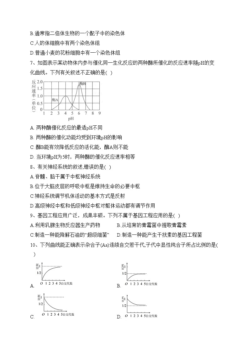 营口市朝鲜族高级中学2022届高三上学期期末考试生物试卷(含答案)第2页