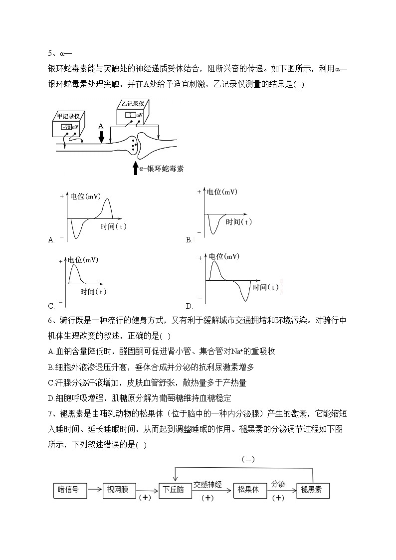 湖南省长沙市长沙县、望城区、浏阳市2021-2022学年高二上学期期末调研考试生物试卷(含答案)02