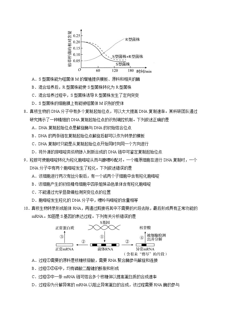 河北省衡水中学2022-2023学年高三生物上学期四调考试试卷（Word版附解析）第3页