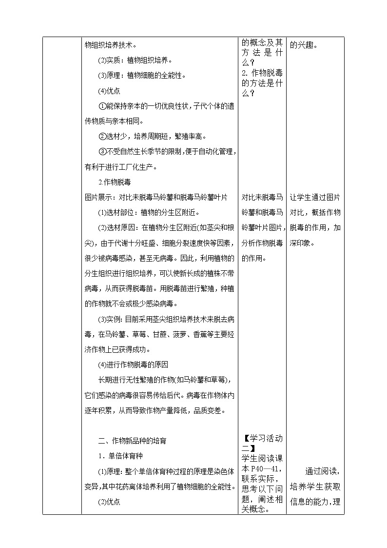 人教统编版高中生物选修三 第二章第1节  二  植物细胞工程的应用 课件+教学设计02