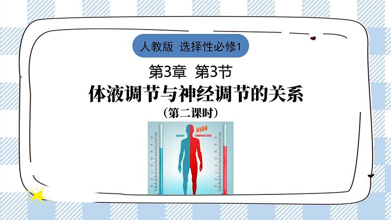 3.3 体液调节与神经调节的关系 2课时课件＋课时作业（原卷＋解析卷）01