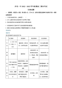 四川省泸州市泸县一中2022-2023学年高二上学期期末生物试题（解析版）