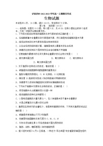 四川省泸县第四中学2022-2023学年高一生物上学期期末考试试题（Word版附答案）