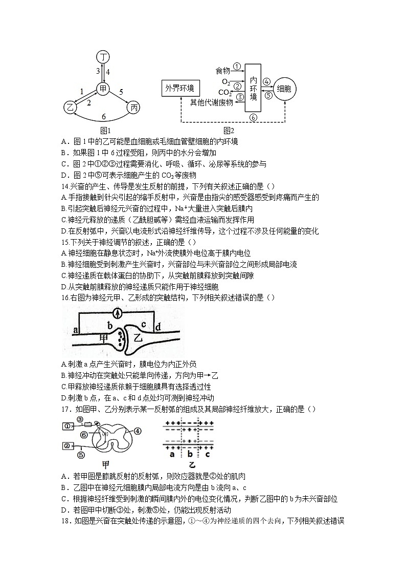 2022-2023学年四川省绵阳市江油中学高二上学期期中测试生物试题第3页