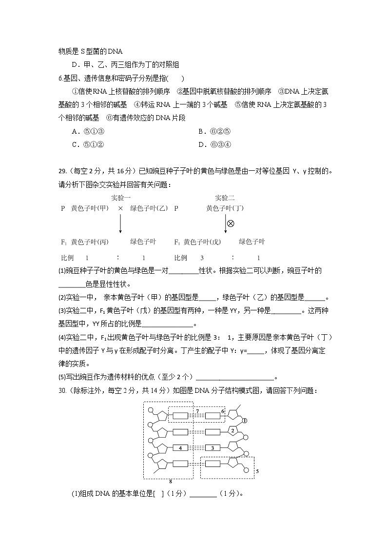 2022-2023学年西藏林芝市第二高级中学高二上学期第一学段考试（期中）生物试题02