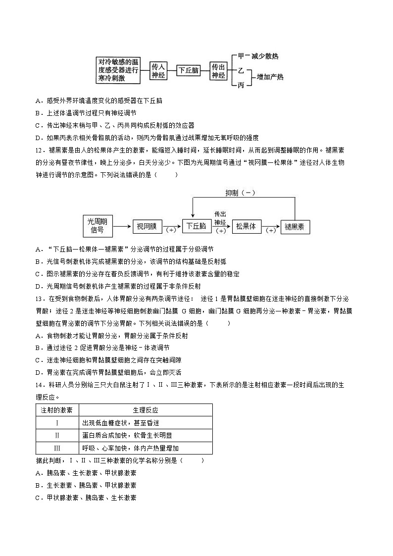 2022-2023学年重庆市巴蜀中学高二上学期12月线上定时练习生物试题 Word版第3页