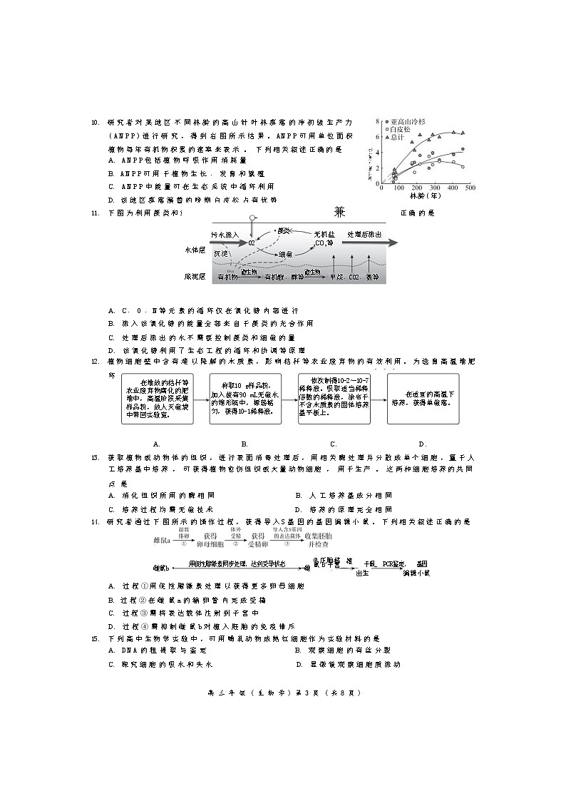 2023北京海淀区高三上学期1月期末练习生物含答案03