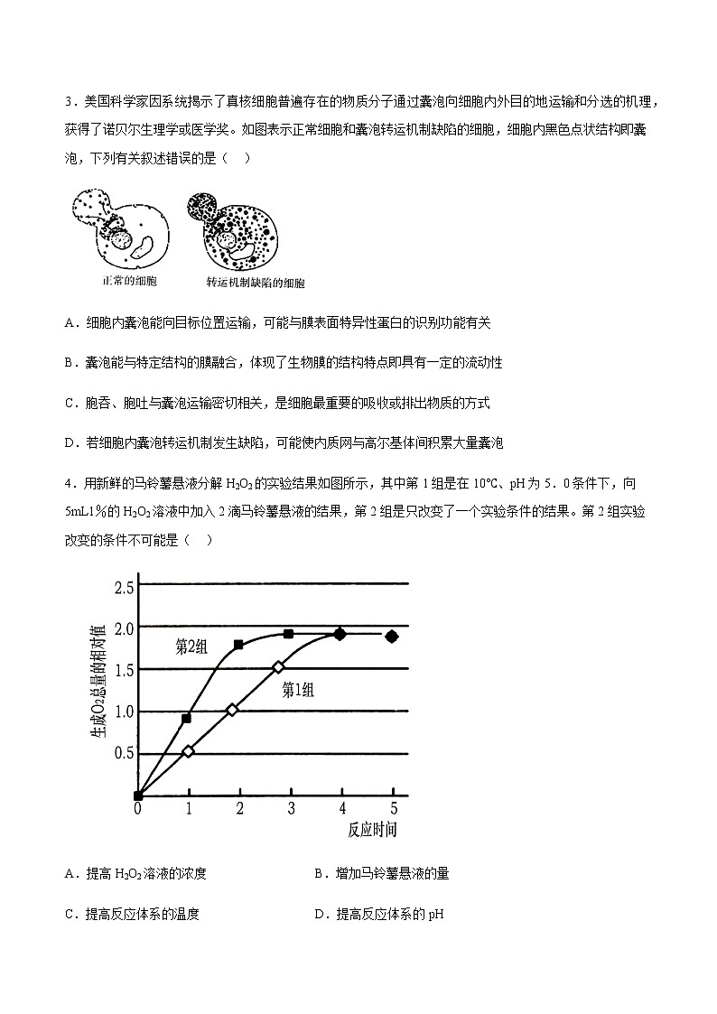 2022-2023学年重庆市第一中学校高三上学期12月月考生物试题含答案02