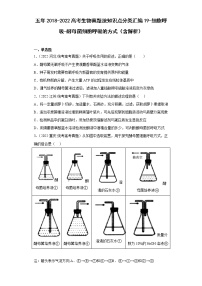 五年2018-2022高考生物真题按知识点分类汇编19-细胞呼吸-酵母菌细胞呼吸的方式（含解析）