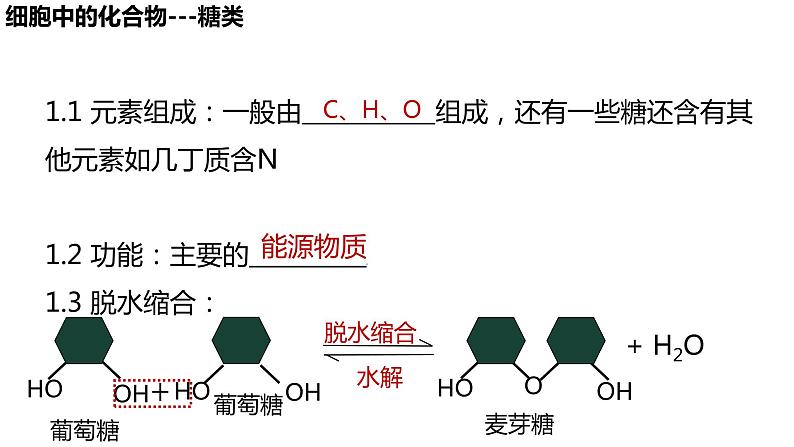 2.3 细胞中的糖类和脂质(2课时）课件PPT第4页