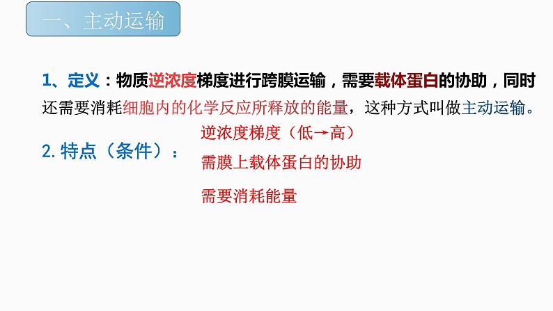 4.2主动运输与胞吞、胞吐（1.5课时）课件PPT04