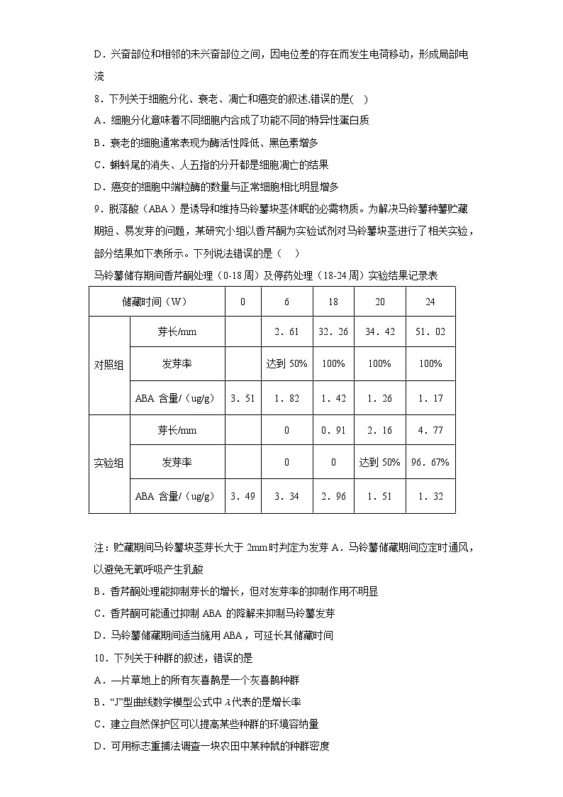 2023青岛二中高三上学期1月期末生物试题含答案第3页