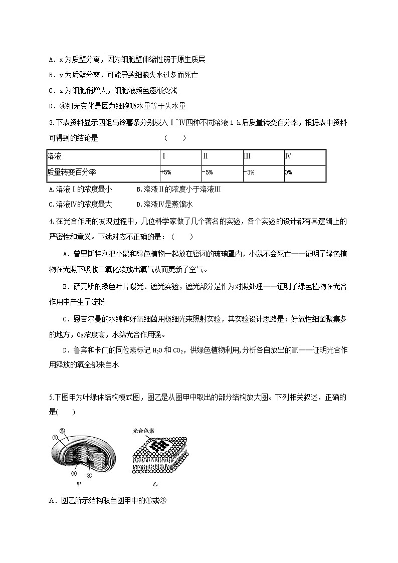 高中生物二轮复习专题练习30：细胞的代谢第2页