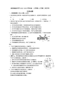 2022-2023学年陕西省咸阳市兴平市南郊高级中学高一上学期12月第二次月考生物学试题（Word版含答案）