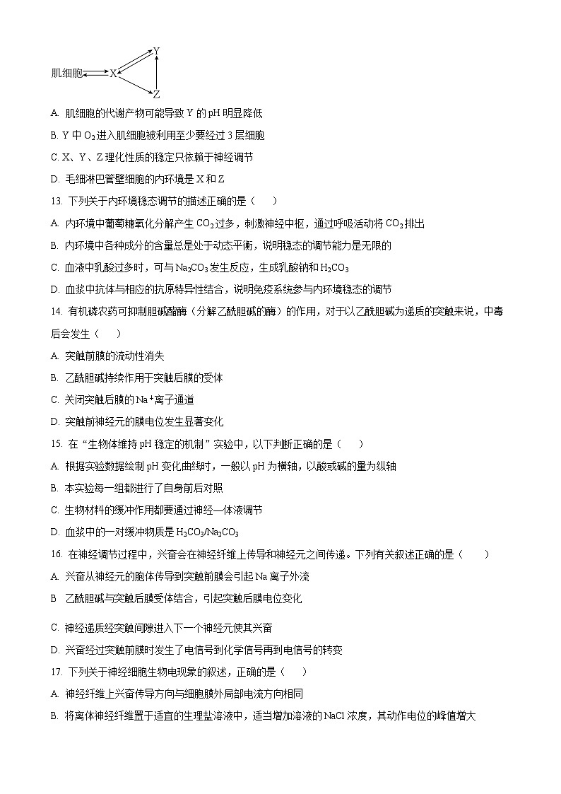 四川省凉山州冕宁中学2022-2023学年高二12月月考生物试题无答案第3页