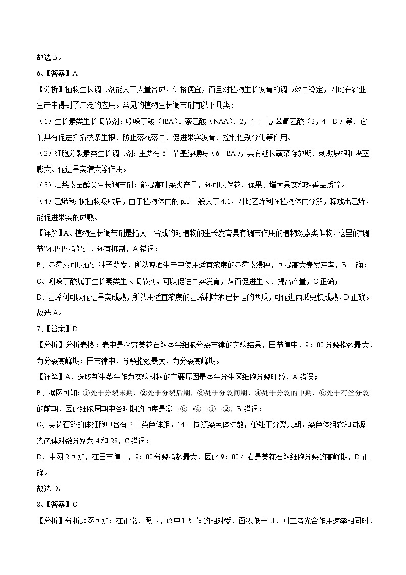 生物-2022-2023学年高三下学期开学摸底考试卷B（江苏专用）（全解全析）第3页