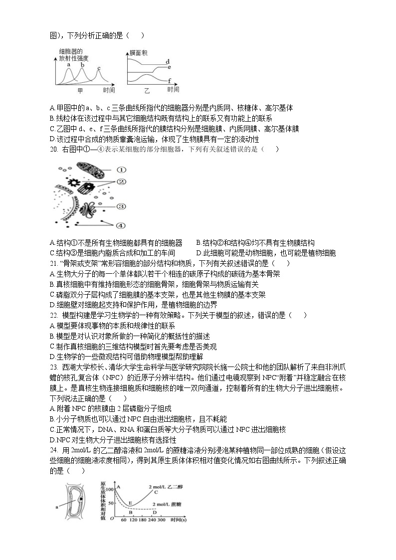 重庆市云阳凤鸣中学校2022-2023学年高一生物上学期期末检测试题（Word版附解析）03