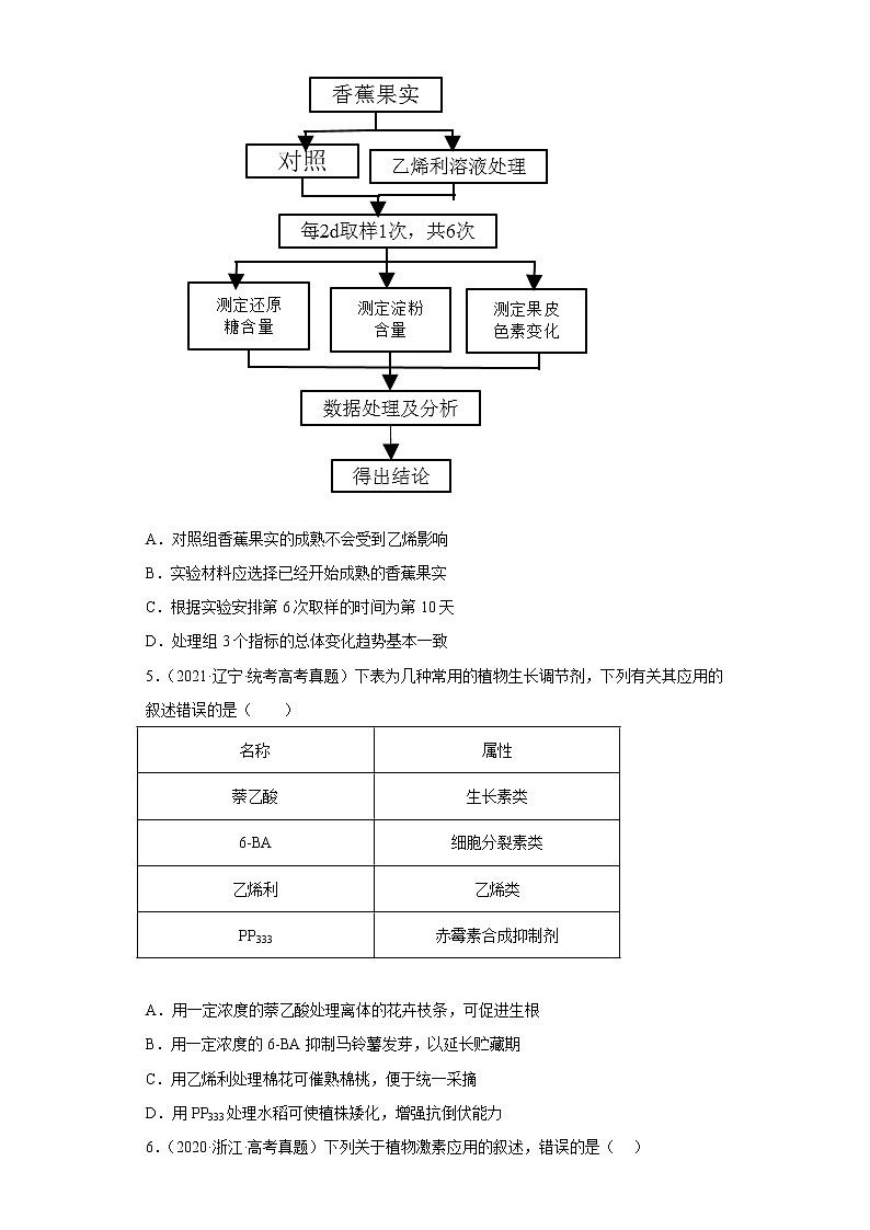 五年2018-2022高考生物真题按知识点分类汇编70-植物生命活动的调节-植物生长调节剂及其应用（含解析）第2页