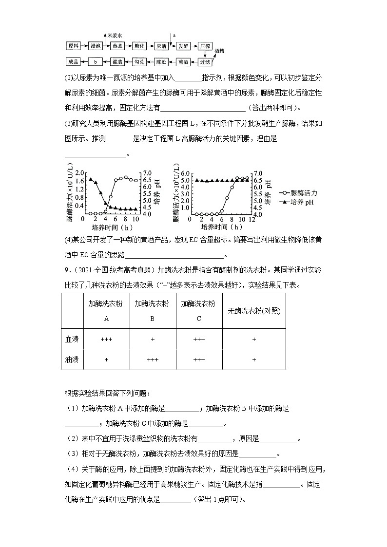 五年2018-2022高考生物真题按知识点分类汇编89-生物技术工程-酶的研究及应用（含解析）第3页