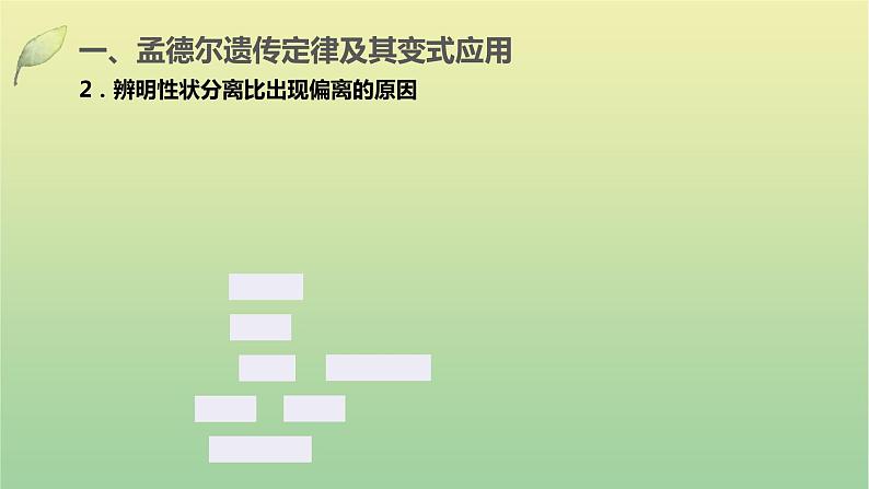 2023届高考生物二轮复习遗传规律与伴性遗传课件05