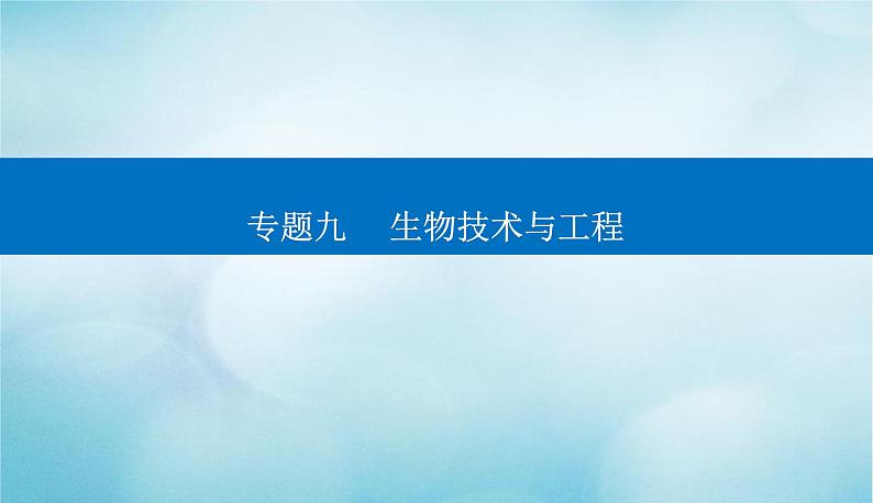 2023届高考生物二轮复习基因工程课件第1页