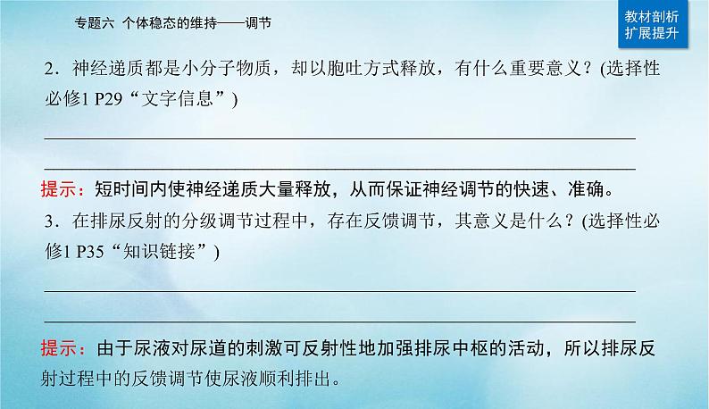 2023届高考生物二轮复习人和高等动物的神经调节和体液调节课件04