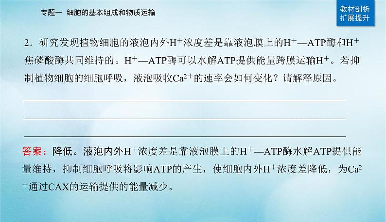 2023届高考生物二轮复习细胞的基本结构和物质运输课件第6页