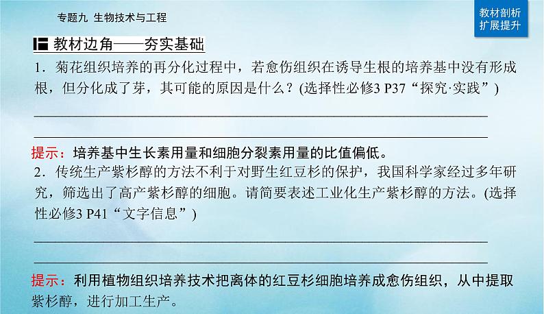 2023届高考生物二轮复习细胞工程及生物技术的安全性与伦理问题课件03