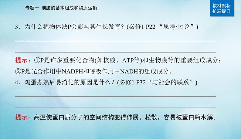 2023届高考生物二轮复习细胞由多种多样的分子组成课件第4页