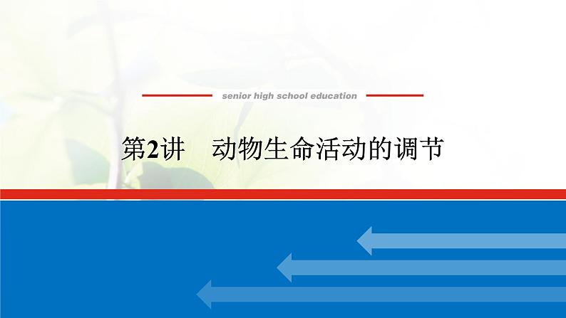 2023届高考生物二轮复习动物生命活动的调节课件第1页