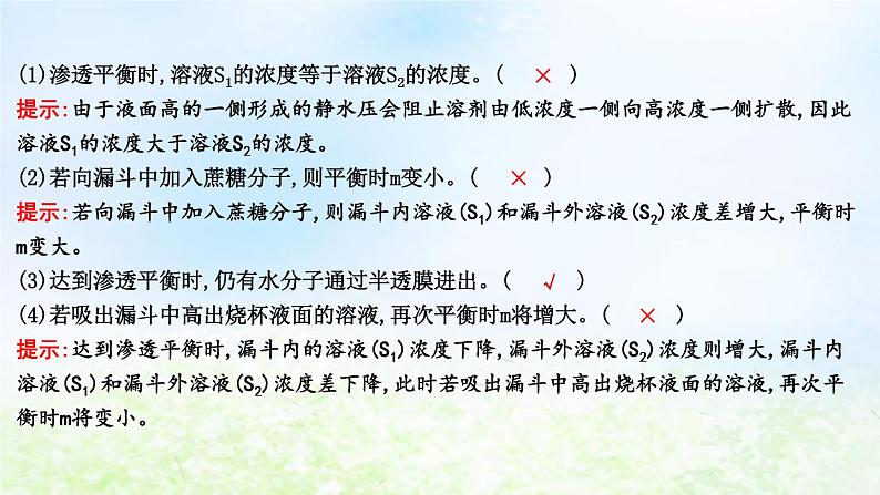 2023届高考生物二轮复习第3讲物质跨膜运输的方式课件第7页