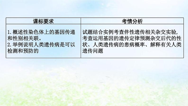 2023届高考生物二轮复习第9讲伴性遗传与人类遗传病课件第2页