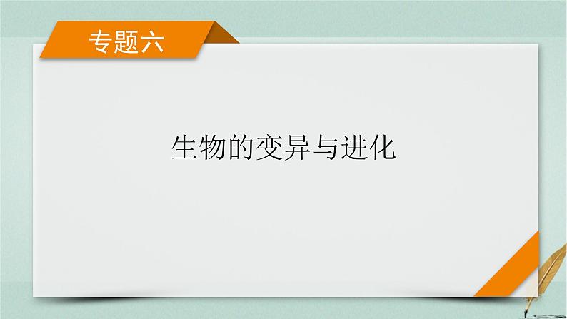 2023届高考生物二轮复习生物的变异课件01