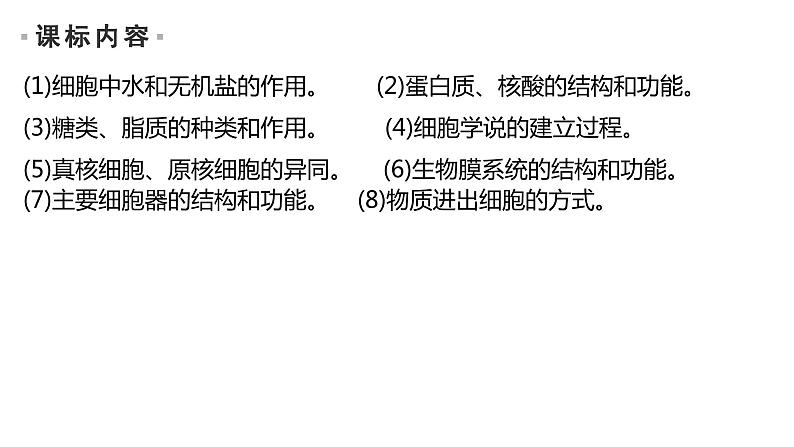 2023届高考生物二轮复习细胞的分子组成、结构和物质运输课件02