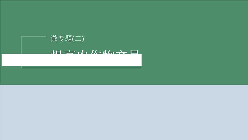 2023届高考生物二轮复习微专题(二)提高农作物产量课件第2页