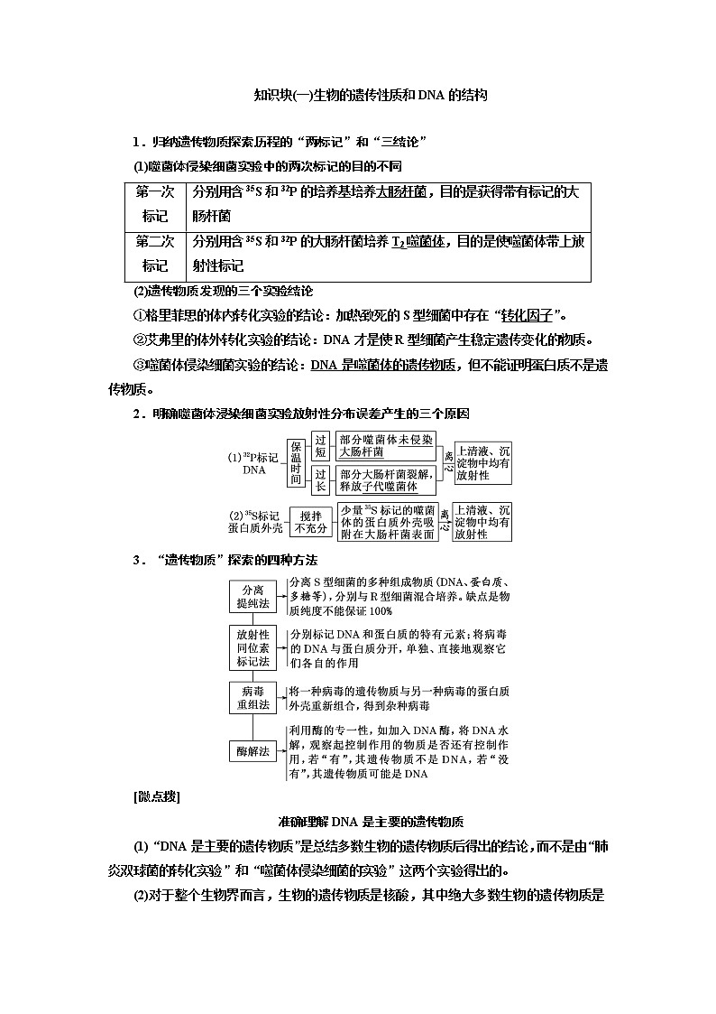 2023届高考生物二轮复习系统大概念(一)——遗传信息主要编码在DNA分子上学案第2页