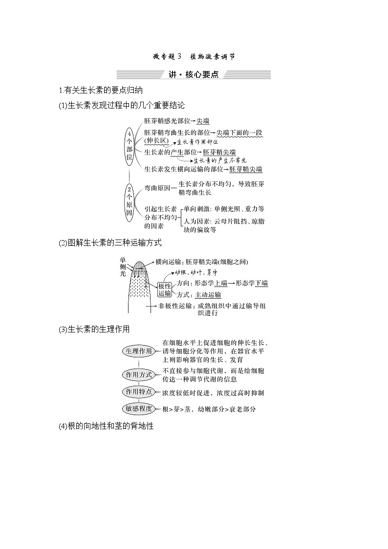 2023届高考生物二轮复习微专题3植物激素调节学案第1页