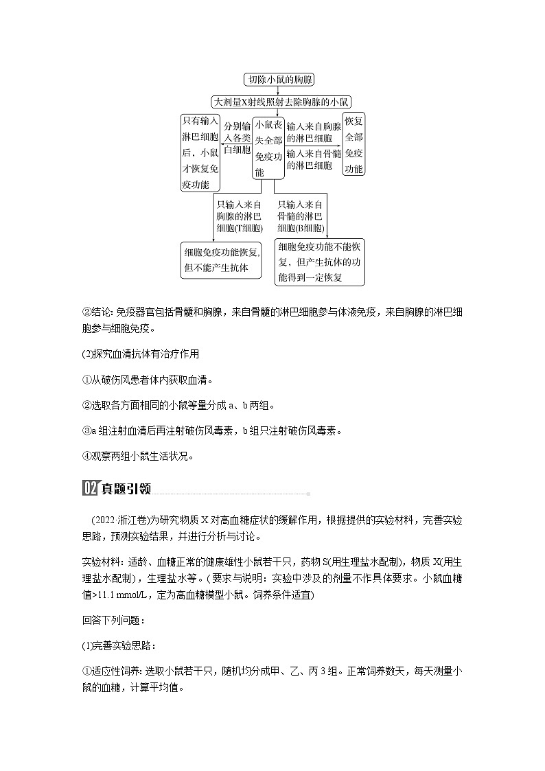 2023届高考生物二轮复习高考命题热点七生命活动调节中的相关实验学案03