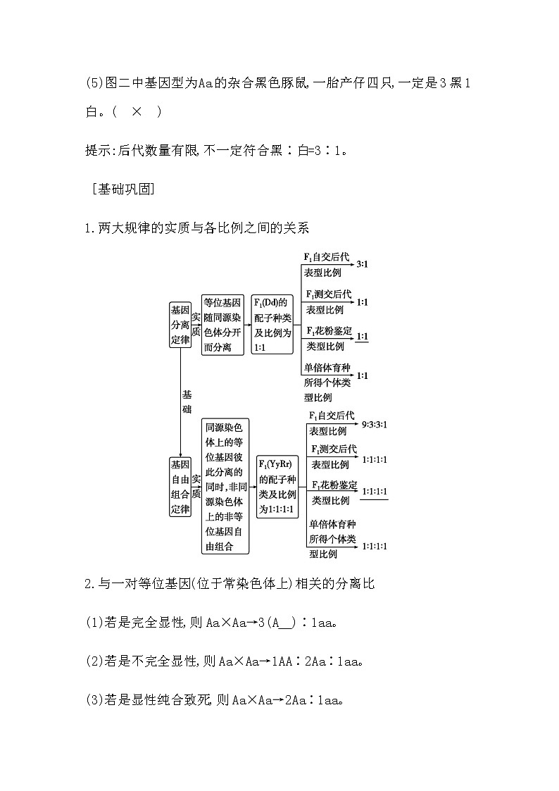 2023届高考生物二轮复习第8讲孟德尔遗传规律及其应用学案第3页