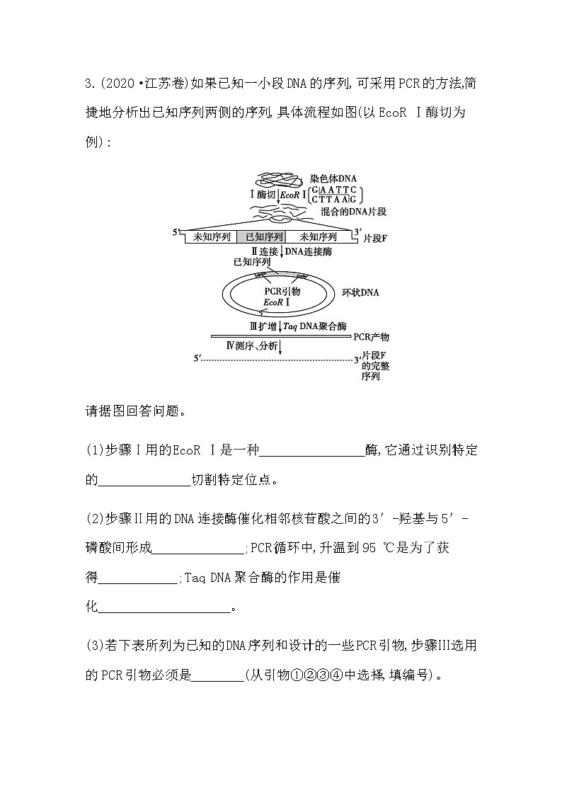 2023届高考生物二轮复习热点6基因工程中PCR的原理及应用学案03