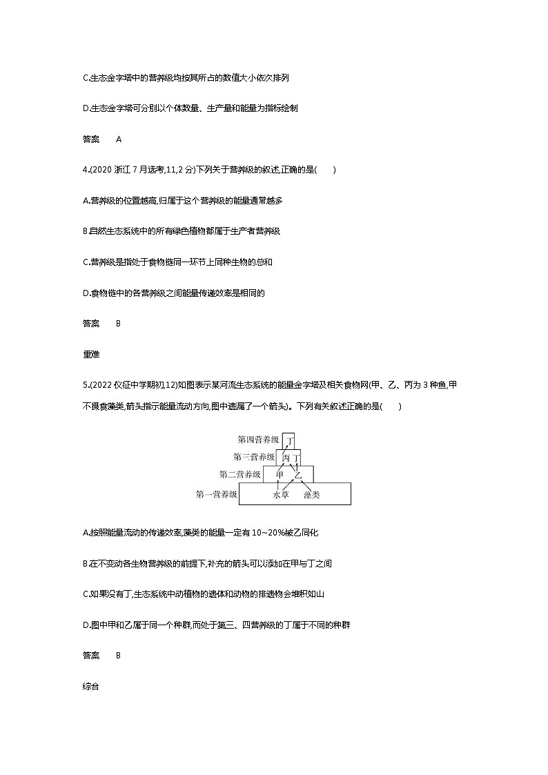 2023届高考生物二轮复习生态系统及其稳定性作业含答案2第2页