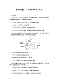 2023届高考生物二轮复习人体的内环境与稳态作业含答案