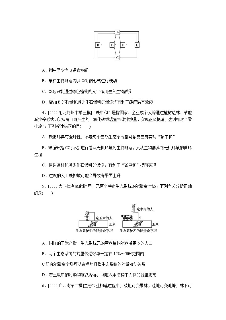 2023届高考生物二轮复习生态系统和环境保护作业含答案第2页