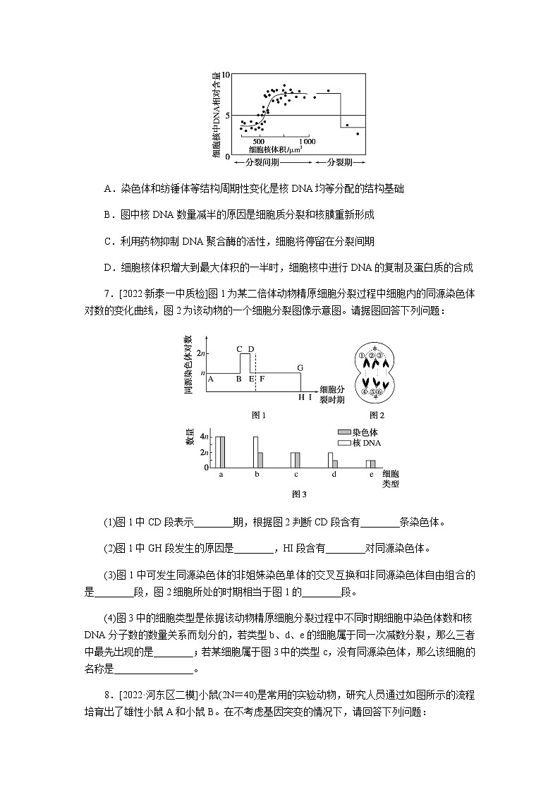 2023届高考生物二轮复习细胞增殖和受精作用作业含答案第3页